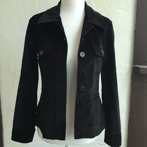 Talbots black velvet jacket